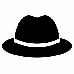 Black Hat Silhouette Vector Illustration