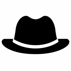 Black Hat Silhouette Vector Illustration