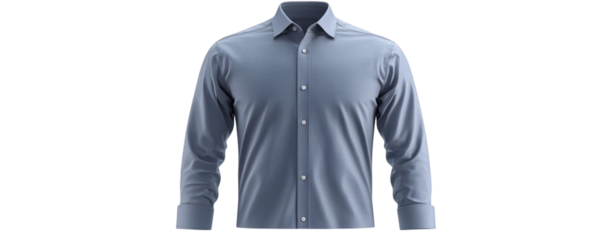 White men's casual shirt, fully blanked and sleek.