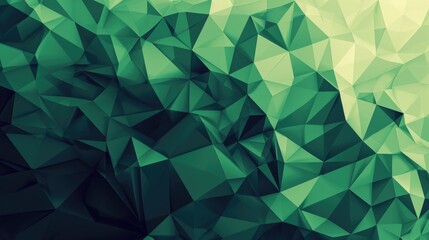 Obraz premium Geometric Green Polygon Abstract Mosaic Wallpaper Design