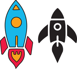 vector rocket spaceship design 