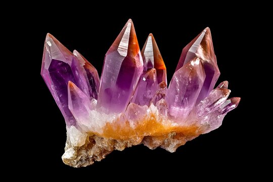amethyst geode from Osilo, Sardinia, Italy isolated on white background