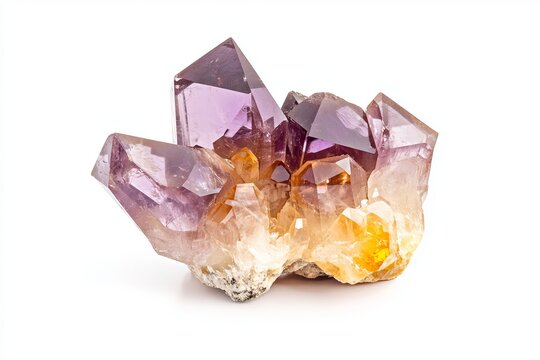 amethyst geode from Osilo, Sardinia, Italy isolated on white background