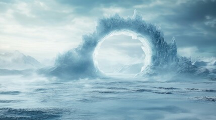 Frozen Ice Arch Landscape