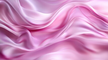 Obraz premium Gentle waves in various shades of pink create a dreamy, soft texture that evokes feelings of romance and tranquility with its delicate, flowing forms.