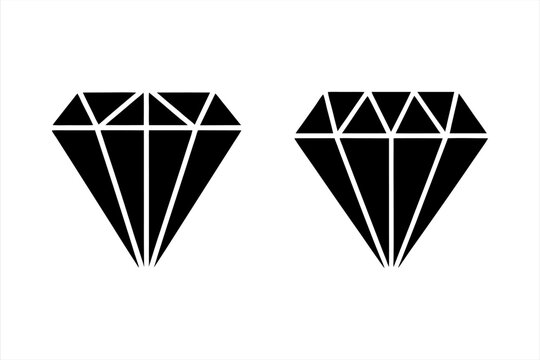 diamond vector icon, diamond shape vector art illustration