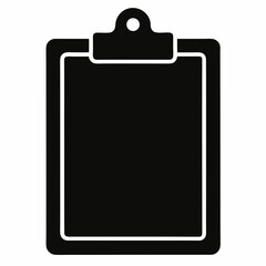 Clipboard Silhouette Vector Art Illustration