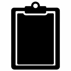 Clipboard Silhouette Vector Art Illustration