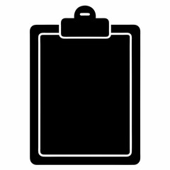 Clipboard Silhouette Vector Art Illustration