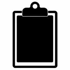 Clipboard Silhouette Vector Art Illustration