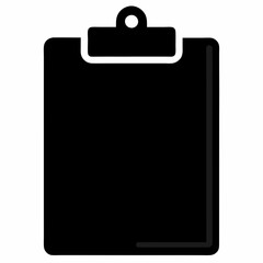 Clipboard Silhouette Vector Art Illustration