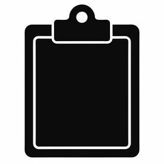 Clipboard Silhouette Vector Art Illustration