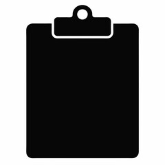 Clipboard Silhouette Vector Art Illustration