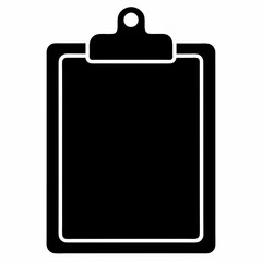 Clipboard Silhouette Vector Art Illustration