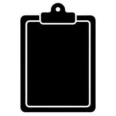 Clipboard Silhouette Vector Art Illustration