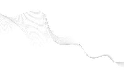 Abstract black wave lines on white background. Dynamic wave pattern modern, Design elements. Wave of many gray lines. Abstract wavy stripes on white background isolated.