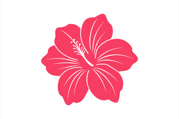 flower vector, hibiscus simple flower vector icon art illustration © GraphicsHub