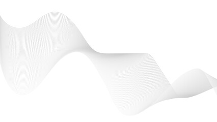 Abstract black wave lines on white background. Dynamic wave pattern modern, Elegant abstract smooth swoosh speed gray wave modern stream background. Vector illustration