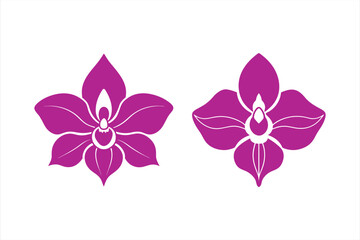 flower vector, orchid simple flower vector icon art illustration © GraphicsHub