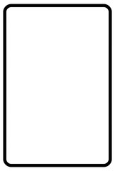 Black potrait rectangular frame with curved corners