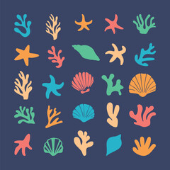 Obraz premium collection of deep sea design element