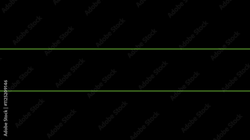 Wall mural abstract green and blue fractal star shape flowing with black rectangle for text, logo. loop able ba