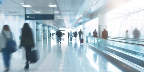 Blurred Motion of Travelers in a Modern Airport Terminal