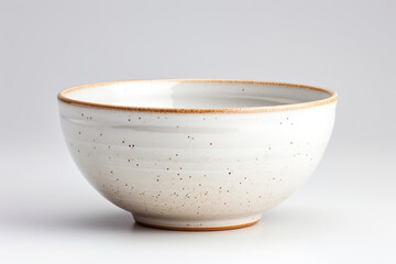ceramic white bowl isolated on clear white background