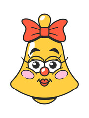 Cute jingle bell smiling mascot