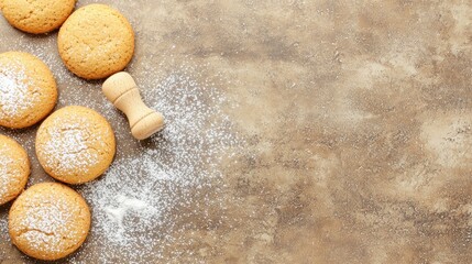 Fototapeta premium Sweet Delights: A Collection of Homemade Sugar Cookies