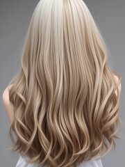 Naklejka premium women's blonde hair
