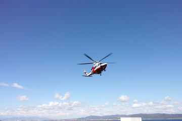detail of a military elicopter during a drill
