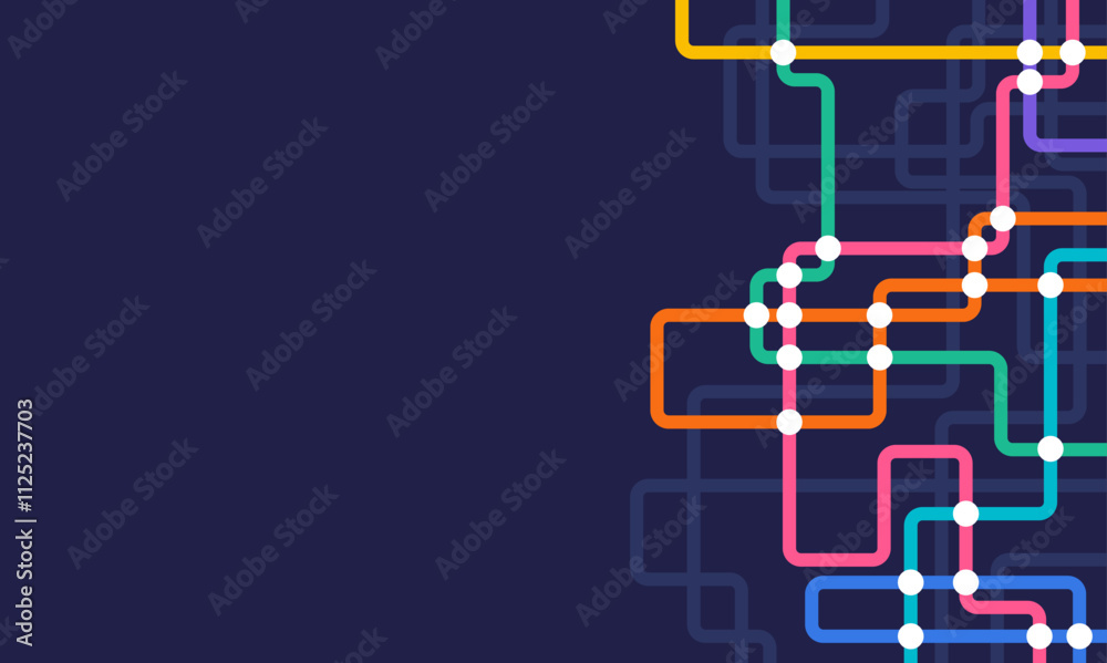 Poster circuit connect lines and dots. network technology and connection concept. decentralized network nod