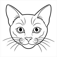 Obraz premium vector illustration of a cat face 