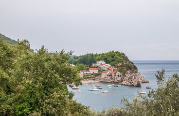 Resort village Pržno in the municipality of Budva,  Montenegro. 
