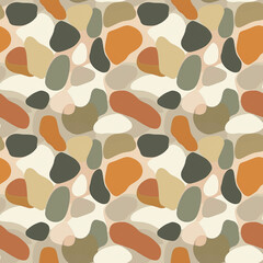Colorful abstract pebble Seamless pattern perfect for modern design projects
