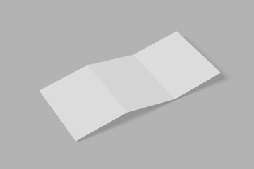 A5 Z Fold Brochure 3D illustration for mockup