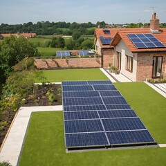 solar panels on the roof of house