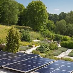 solar panels on the roof