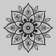 Mandella silhouette vector art and illustration