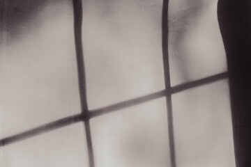background for presentation with shadow and light effect with from windows with grid silhouette squares dividers