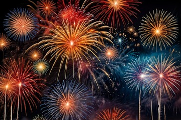 Fototapeta premium Fireworks Night Celebration 