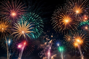 Fototapeta premium Fireworks Night Celebration 