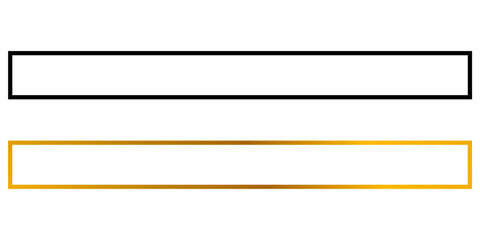 Black and gold text bars