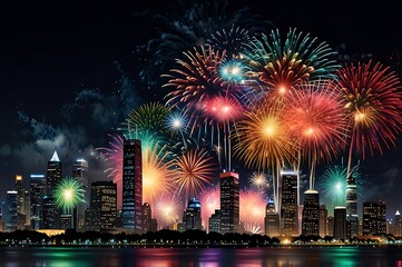 firework in the sky