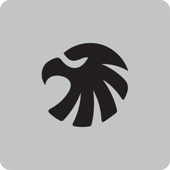 Black abstract eagle head logo isolated on white background.eagle head vector logo template.
