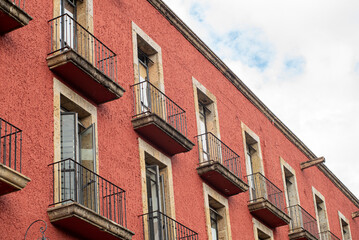 edificio, arquitectura, casa, ladrillo, cristaleras, viejo, cristaleras, muro, ciudad, poblado, casa, rojo, exterior, cielo, fachada, europa, construcción