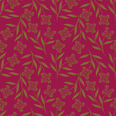 Small Floral Seamless Texture with Delicate Wild Flowers. Feminine Rapport for Print, Linen, Fabric in Trendy Country Style. Colorful Seamless Pattern with Tiny Flowers. Vector Background