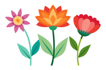 Fototapeta premium set of flowers