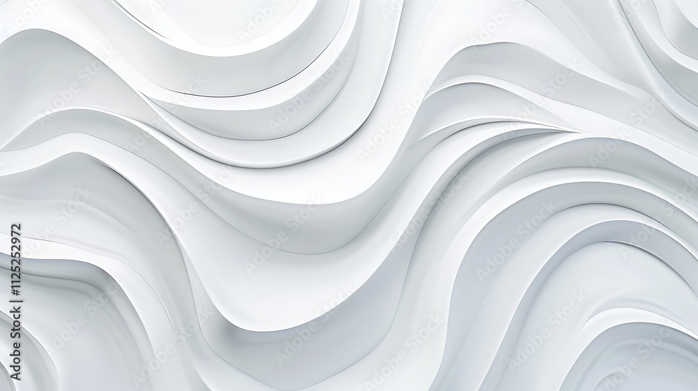 Aufkleber white abstract background with wavy lines
